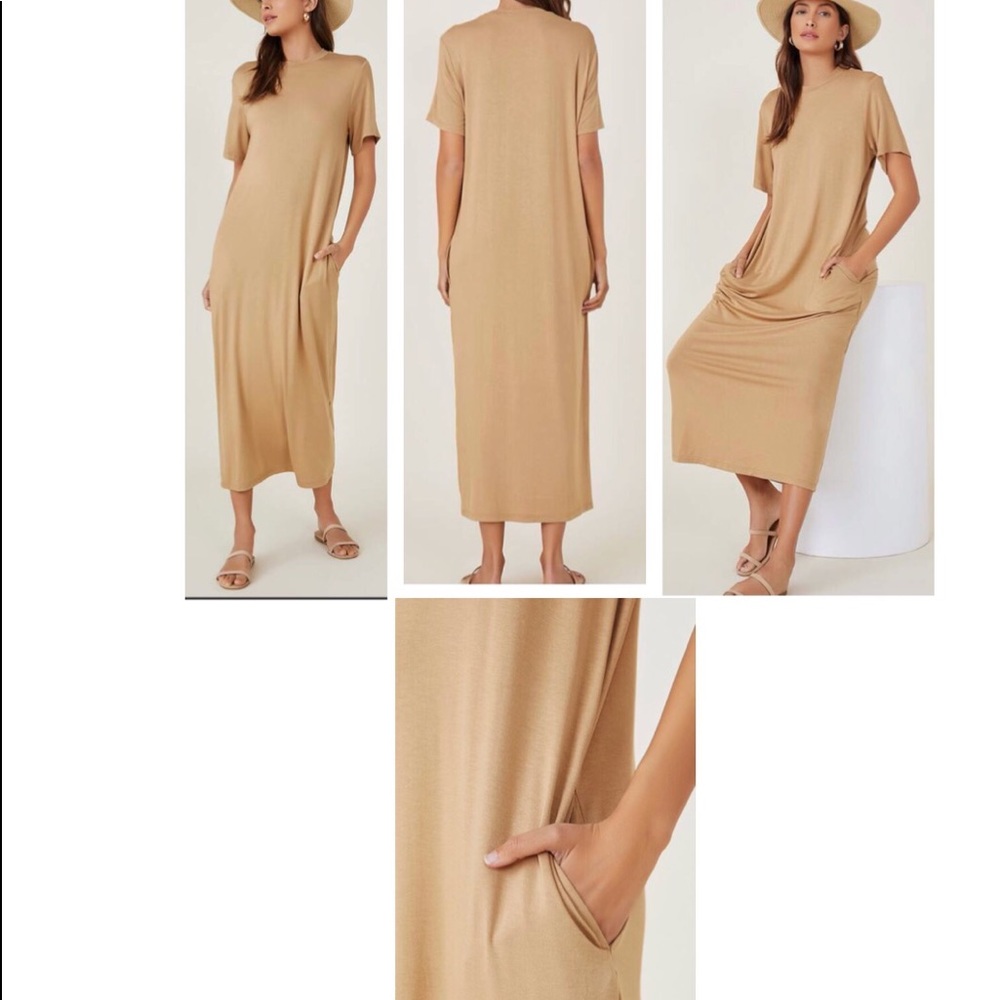 Pocket Side Solid Tee Dress X Small - image 2